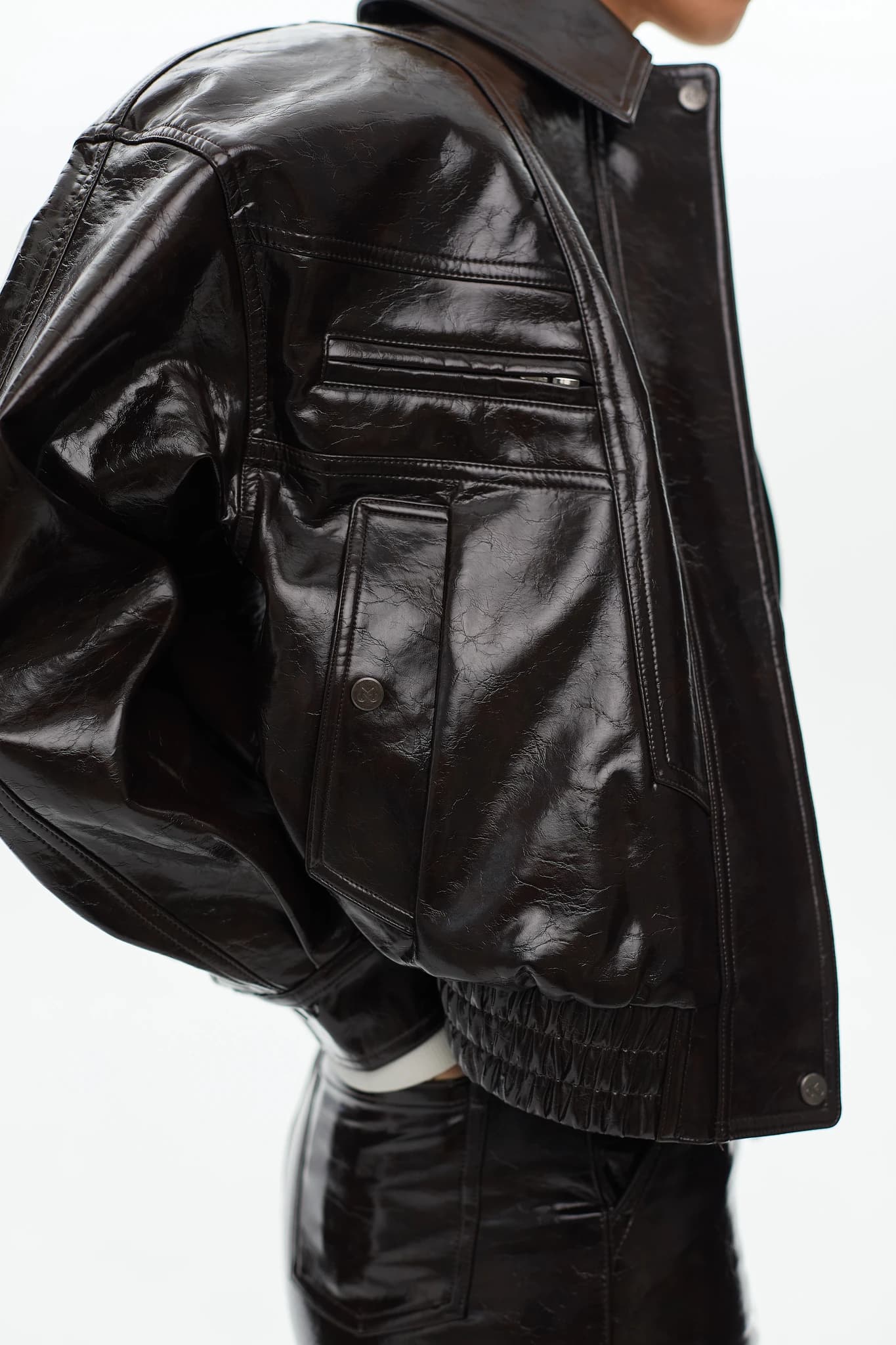 Bomber Prime Glossy-leather Espresso 5