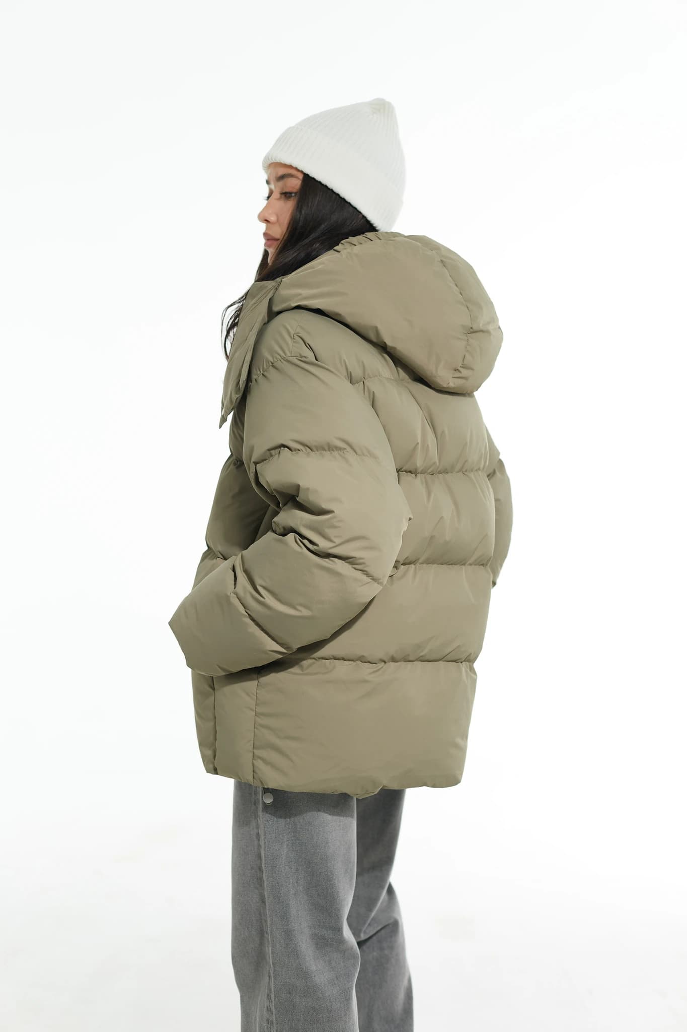 Puffer SWAN Jet Long Olive Green 4