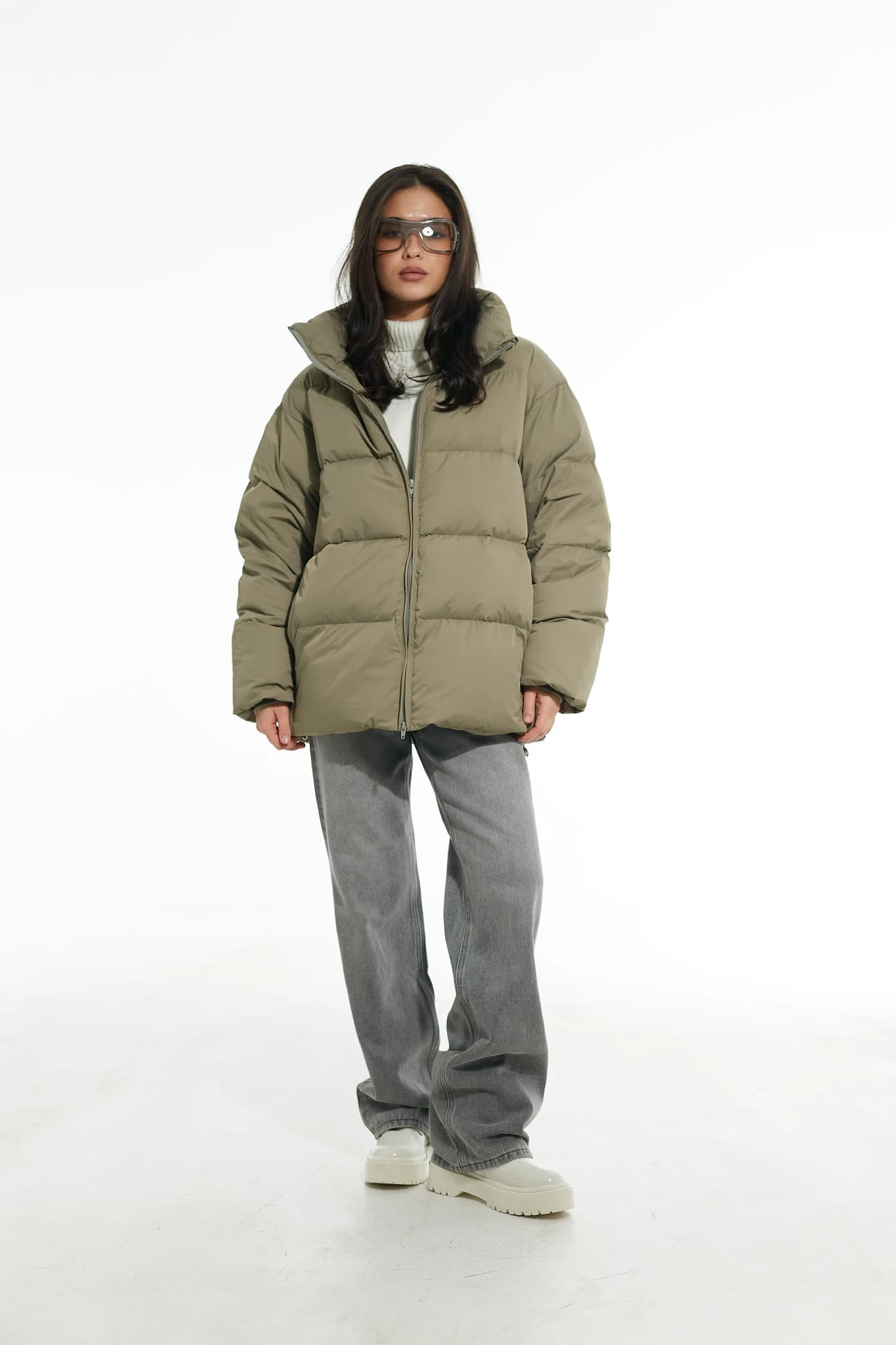 Puffer SWAN Jet Long Olive Green