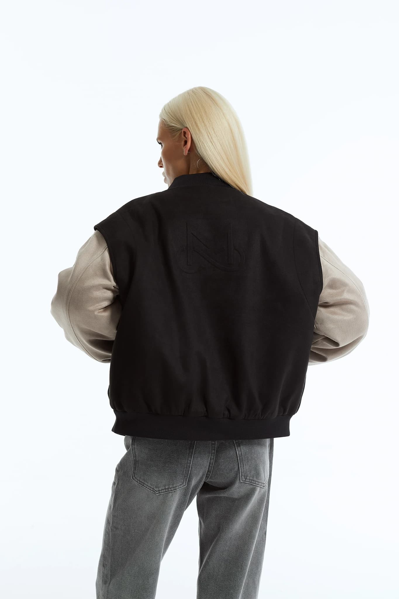 Jacket Bomber MS BLACK BEIGE 4