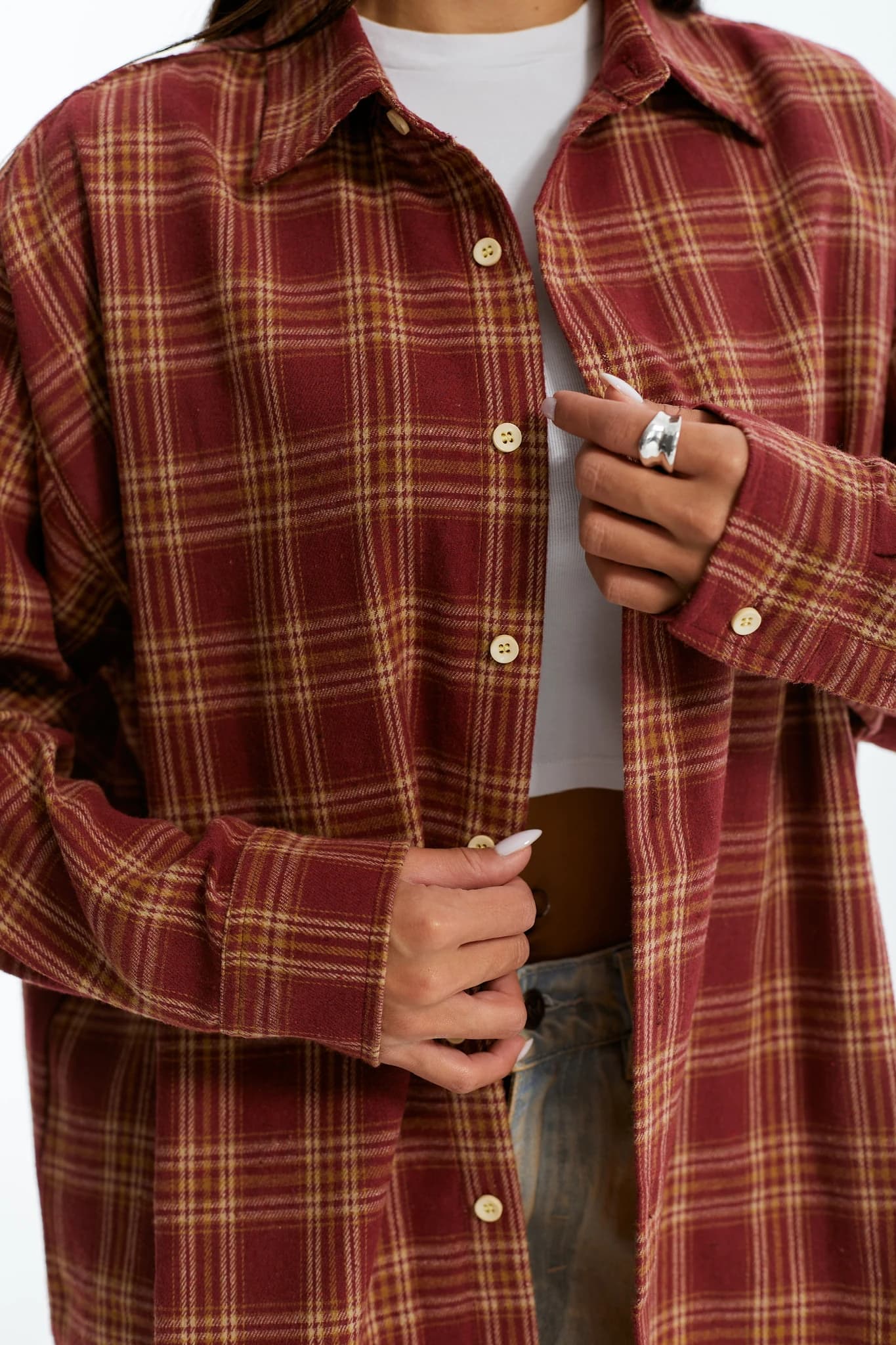 Shirt MS URBAN Checked wine