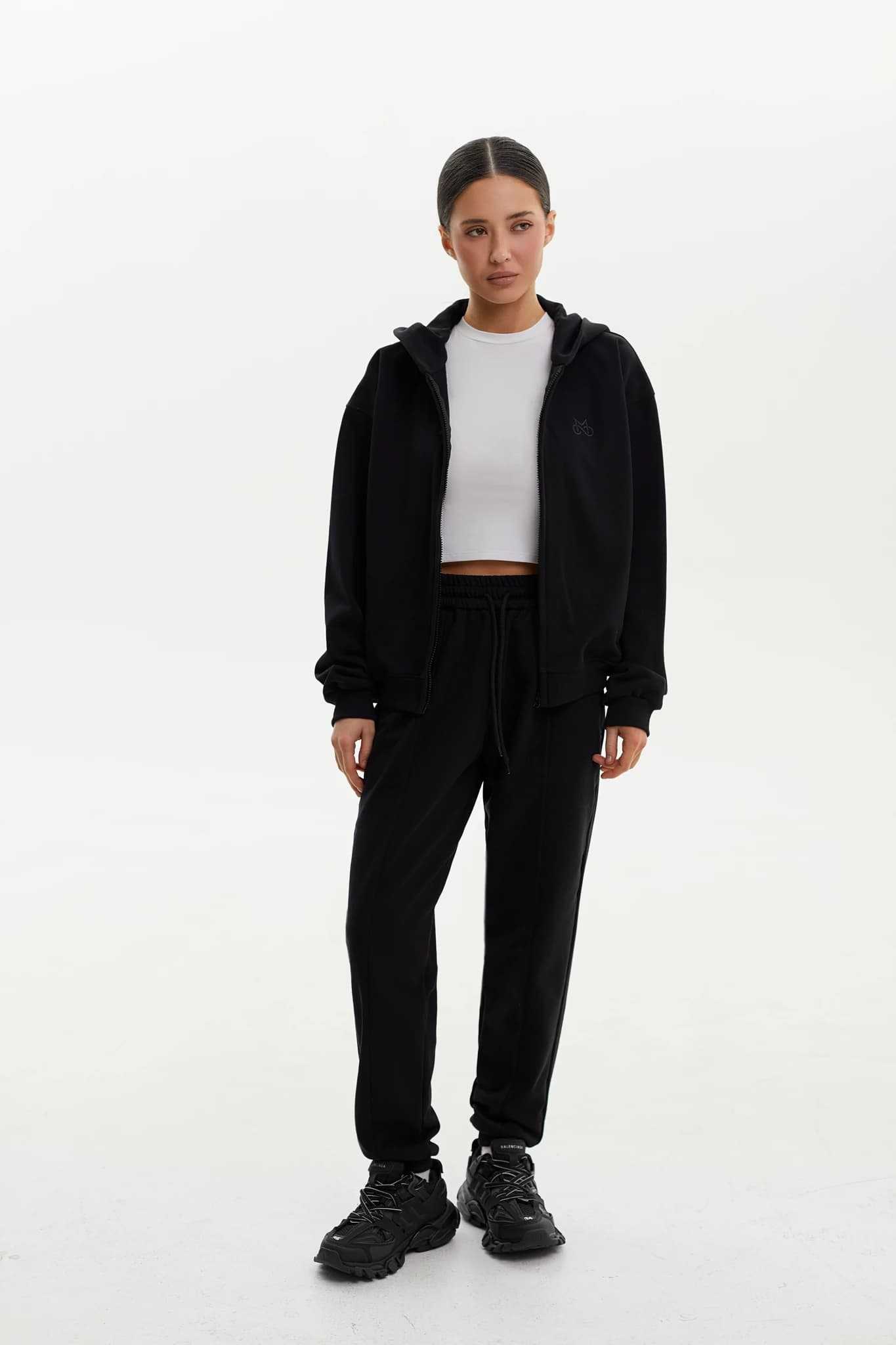 Hoodie Zip MS Black