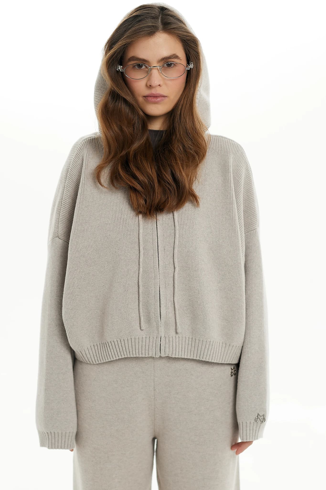 Hoodie Knit Beige