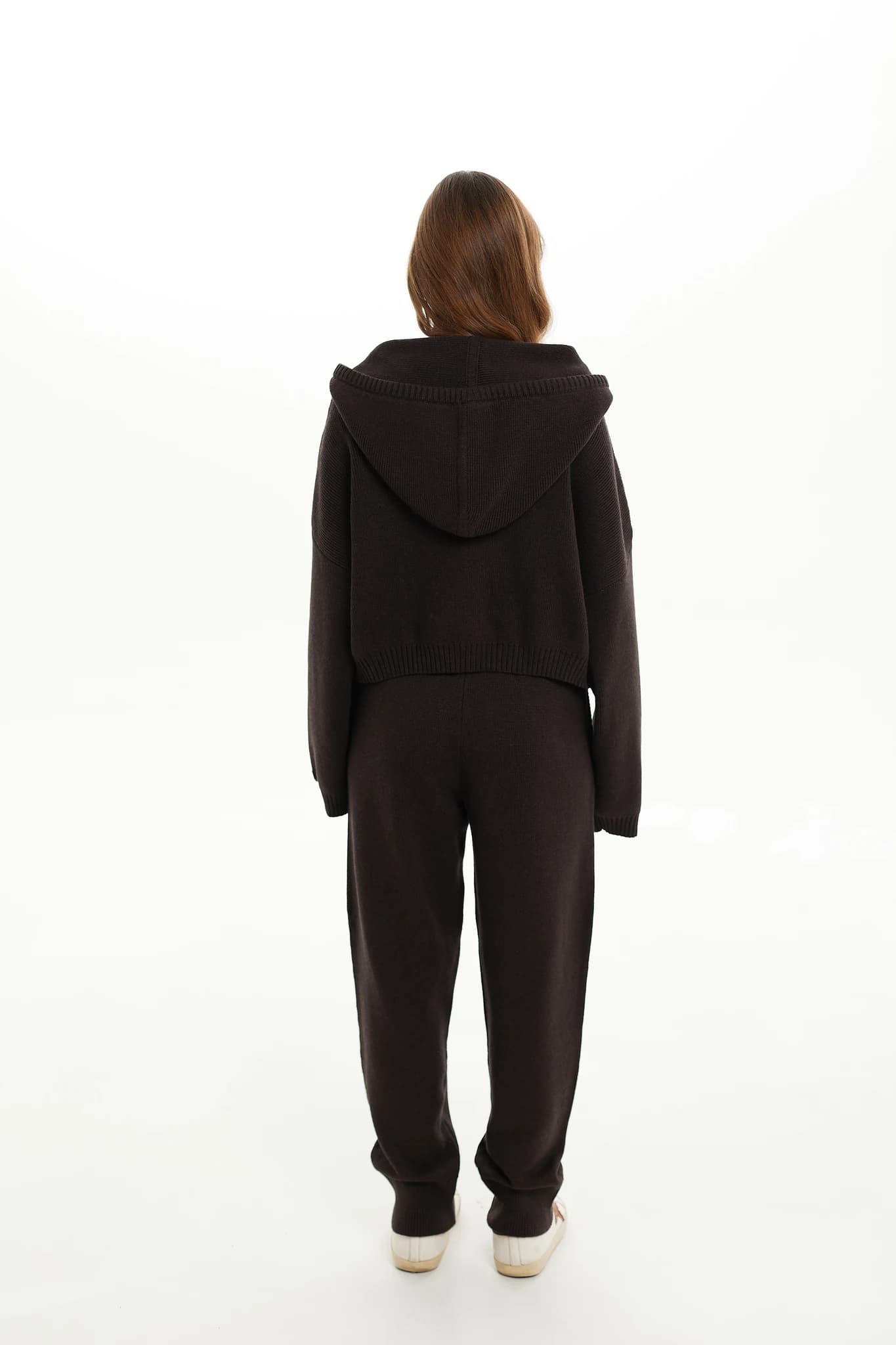 Hoodie Knit Brown 3