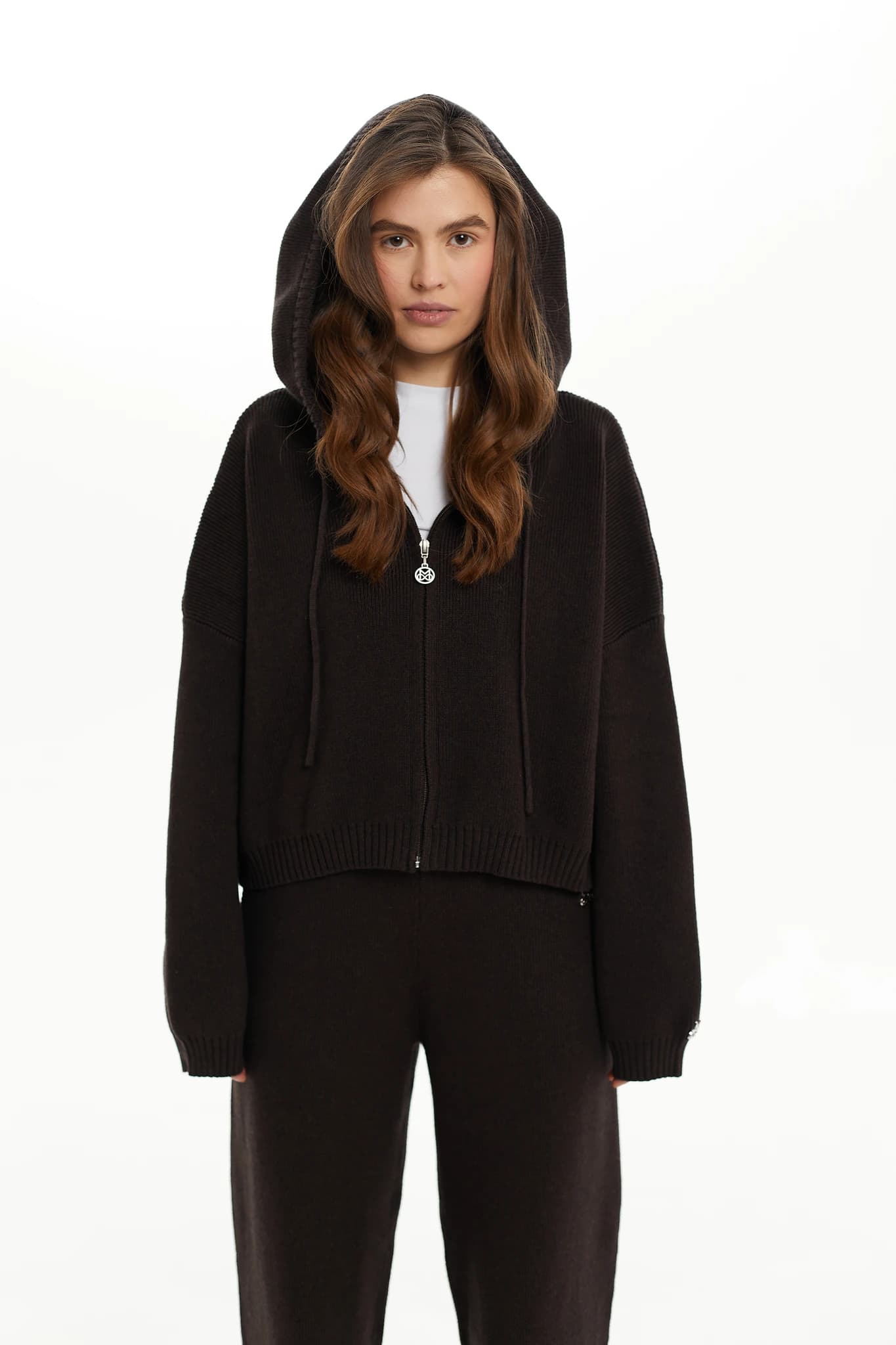 Hoodie Knit Brown
