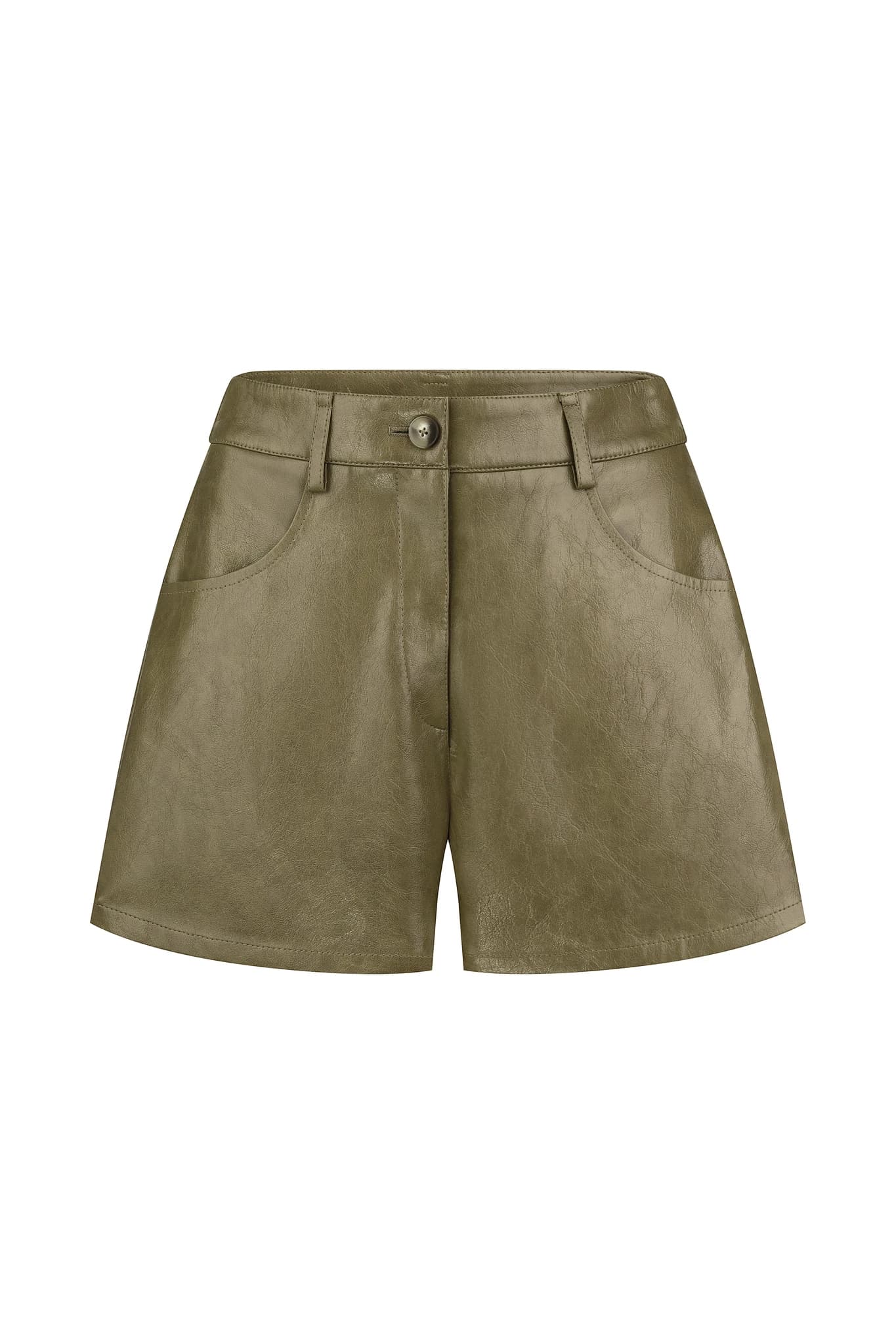 Shorts Leather Olive