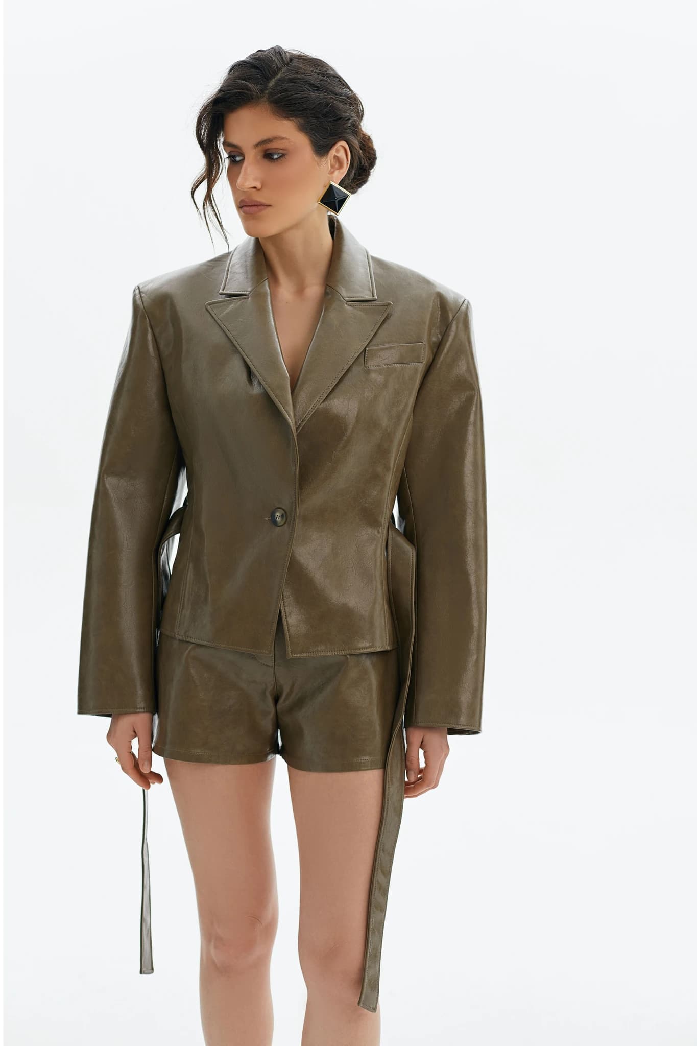 Blazer Leather Olive 3