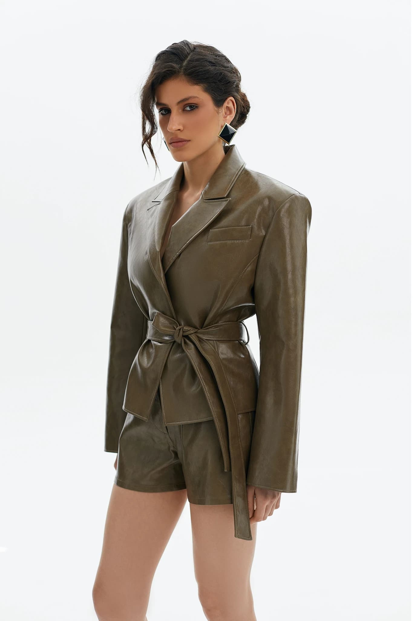 Blazer Leather Olive