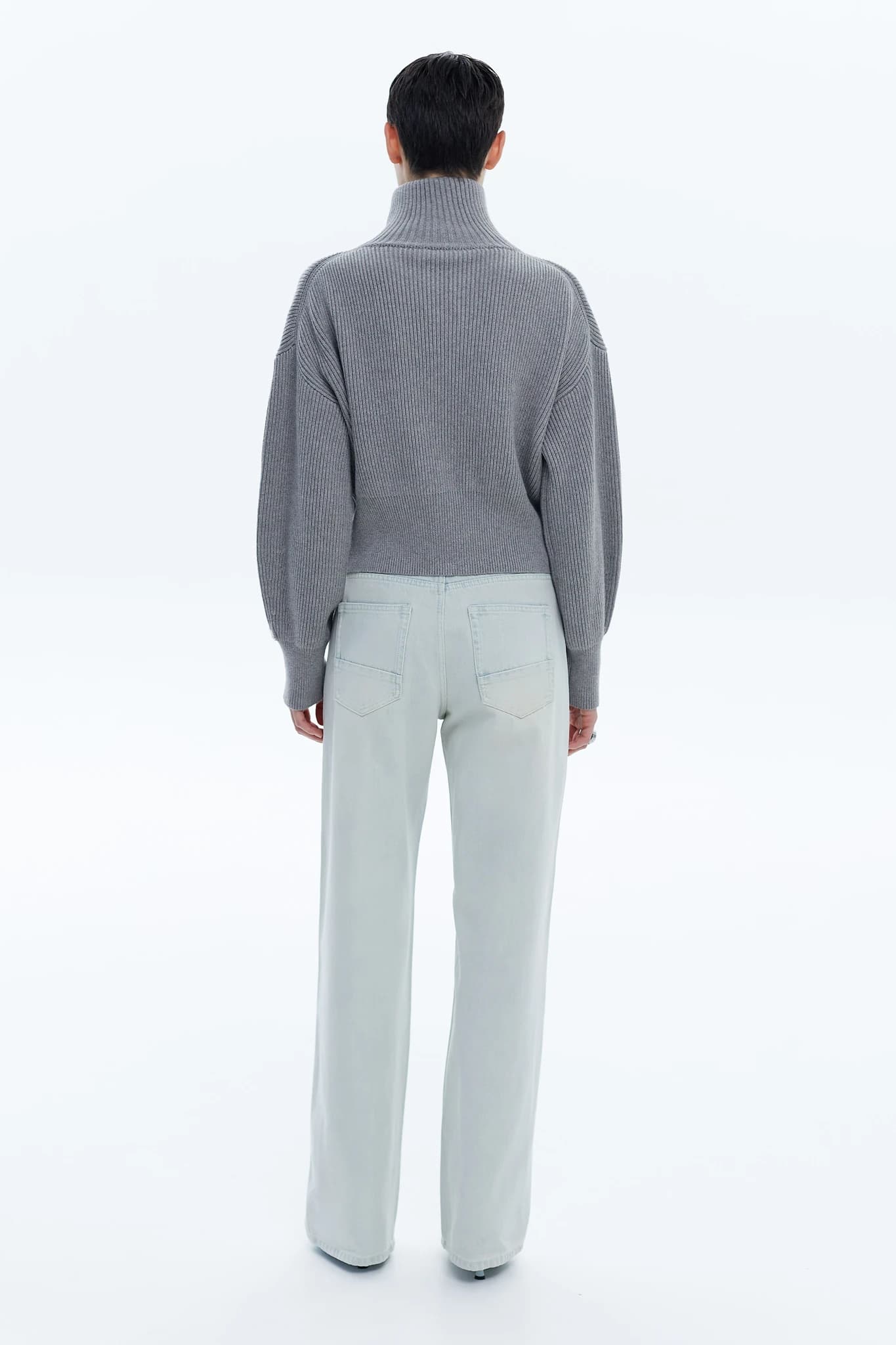 Jumper Zip Knit Grey 6