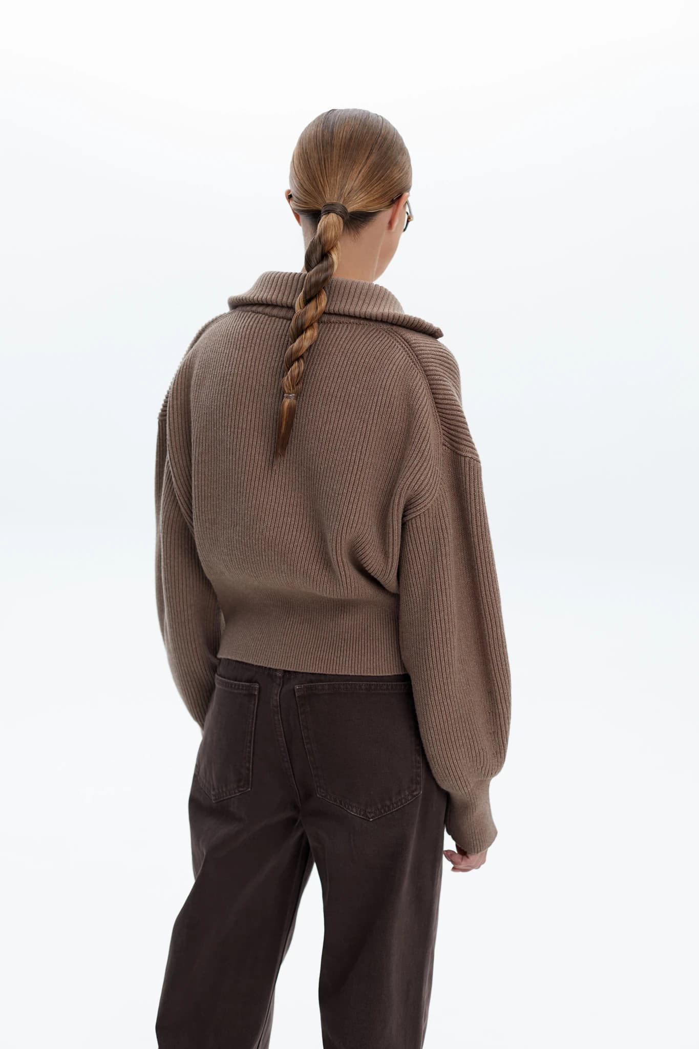 Jumper Zip Knit Cacao 5