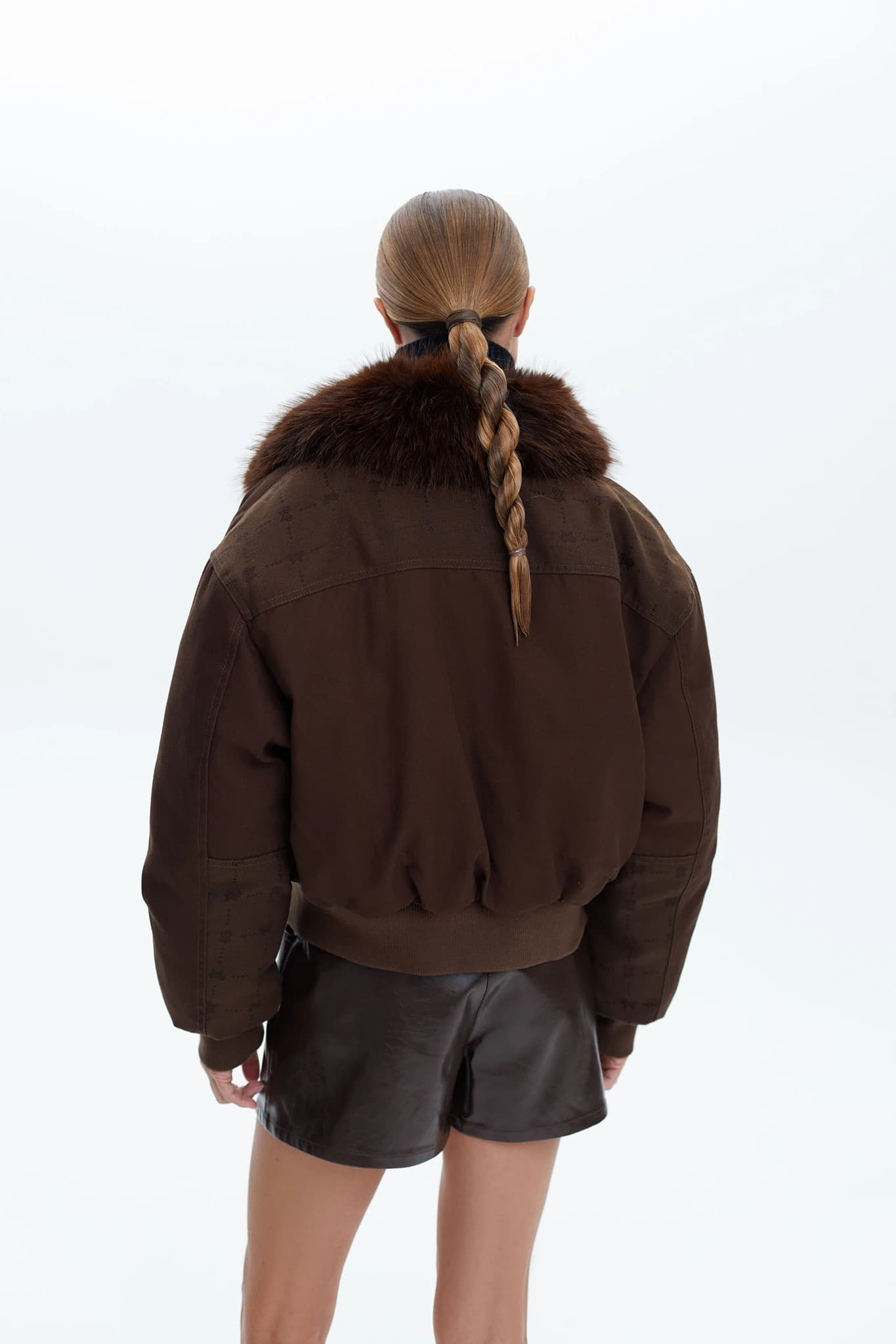 Bomber Fur Dark Brown 4