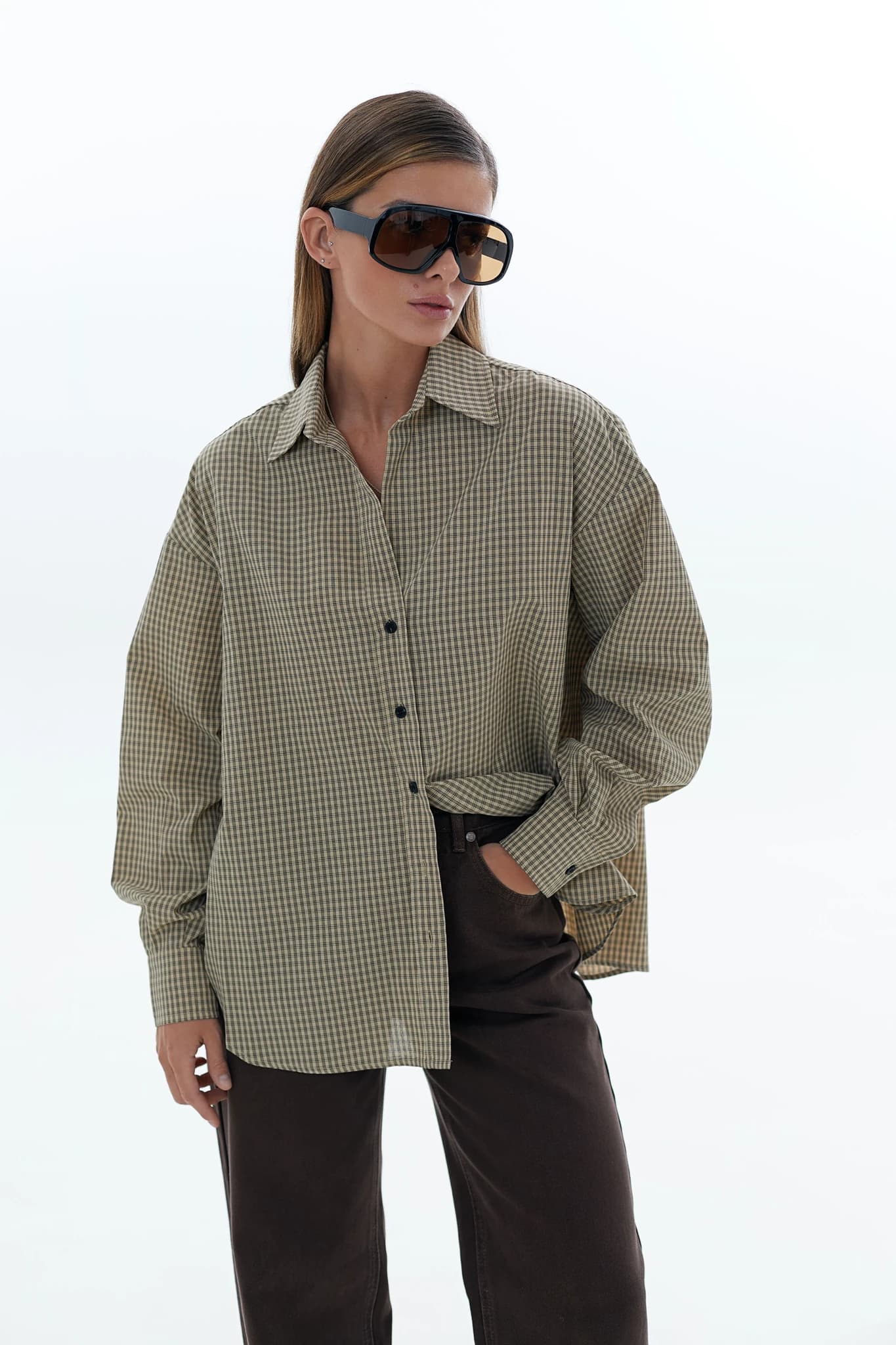Shirt Check Beige 5