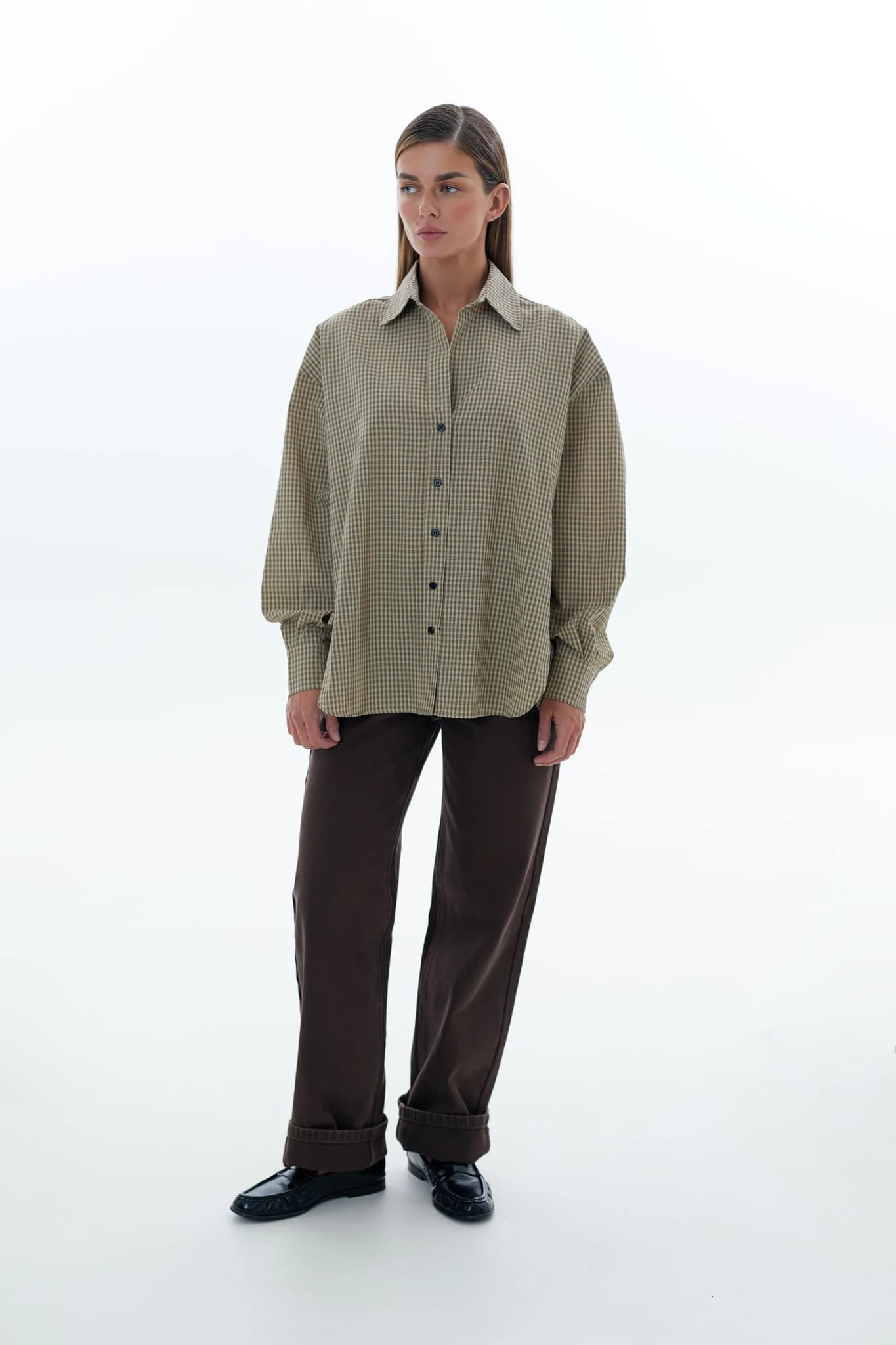 Shirt Check Beige 3