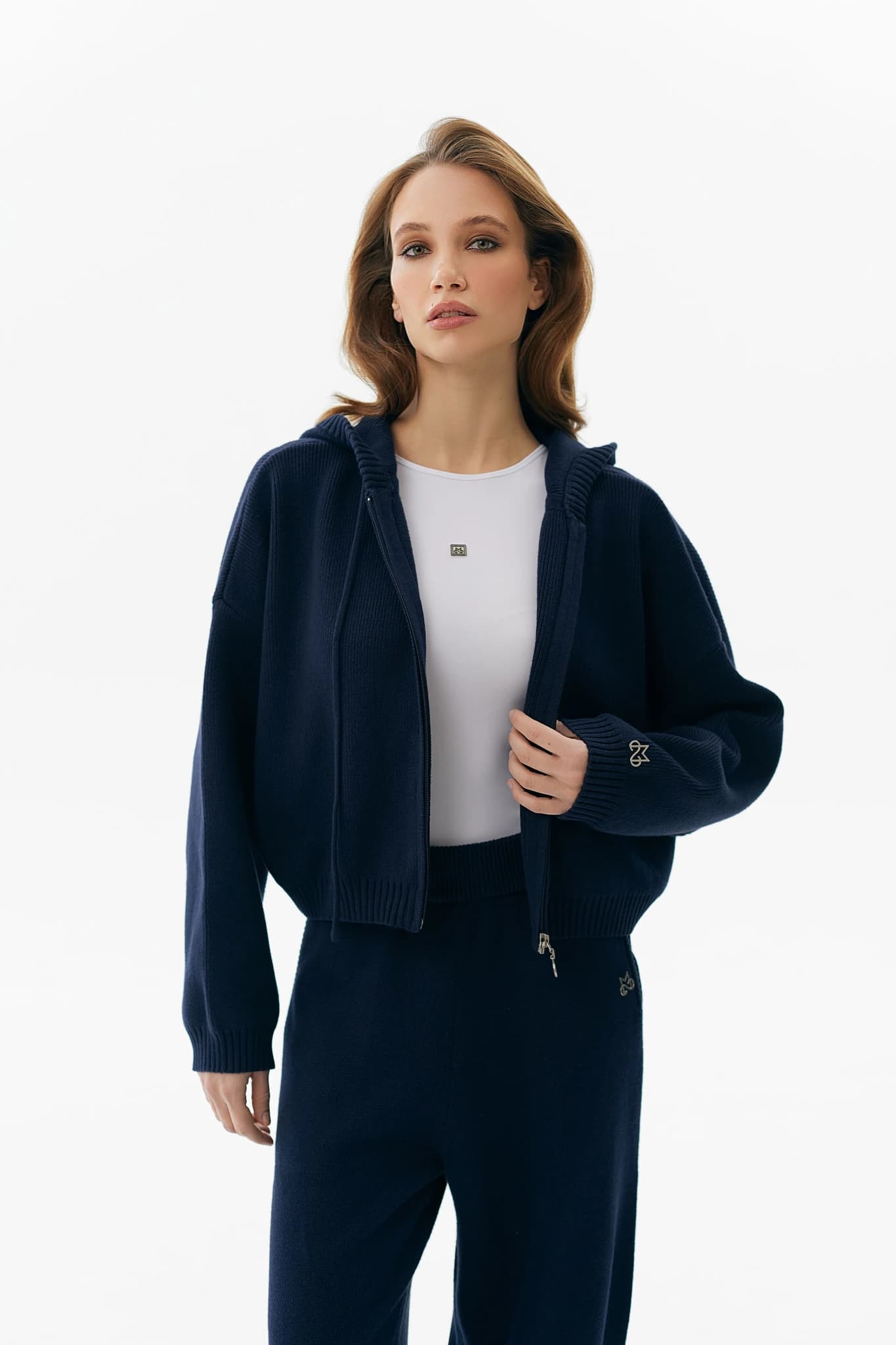Hoodie Knit Navy 4